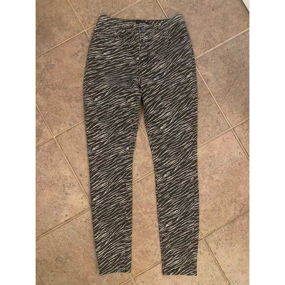 Paige Jeans 27 US Hoxton Ultra Skinny Black White Zebra Stripe Stretch High-Rise